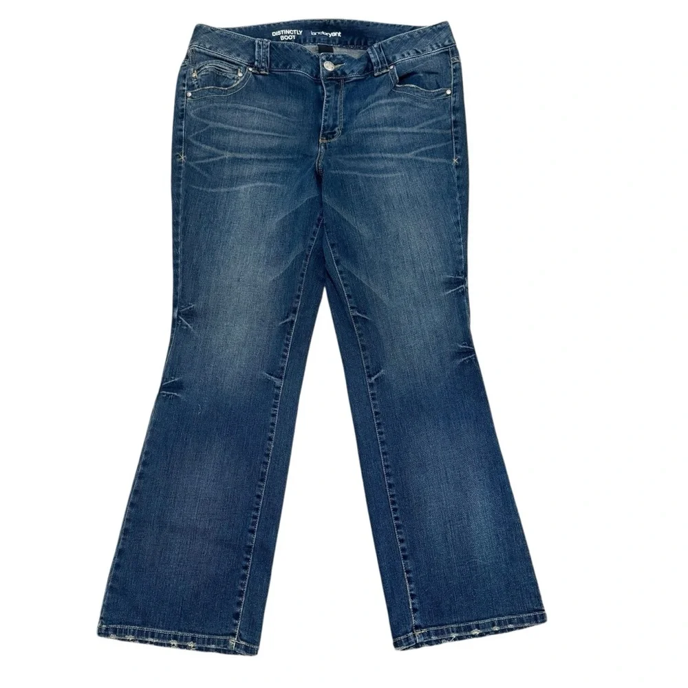 Lane Bryant Distinctly Boot jeans 18P petite bootcut blue stretch denim